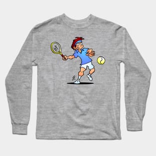 Tennis player hitting a forehand Long Sleeve T-Shirt